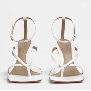 Bottega Veneta STRETCH White Leather Sandals IT 39.5 US 39.5